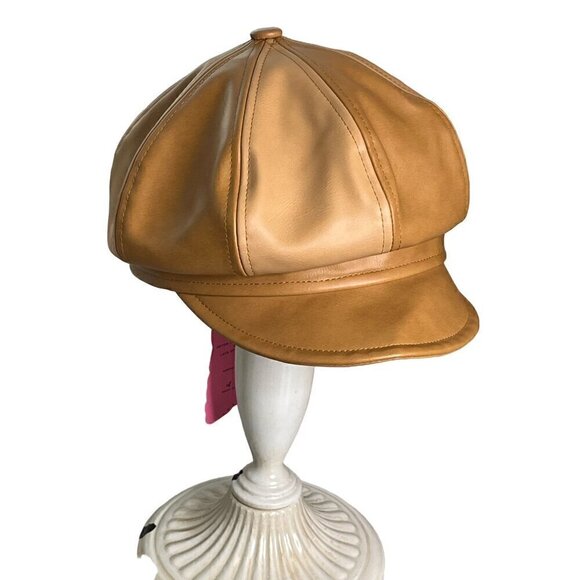 Lack of Color Britney Faux Leather Slouch Cap Two Tone Caramel NWT main image 7